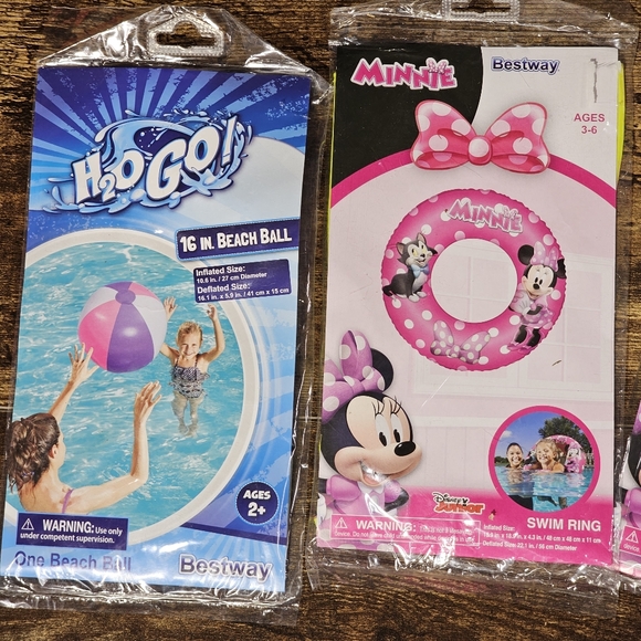 Minnie Mouse summer swimming pool inflatable 4pc set - Picture 2 of 4